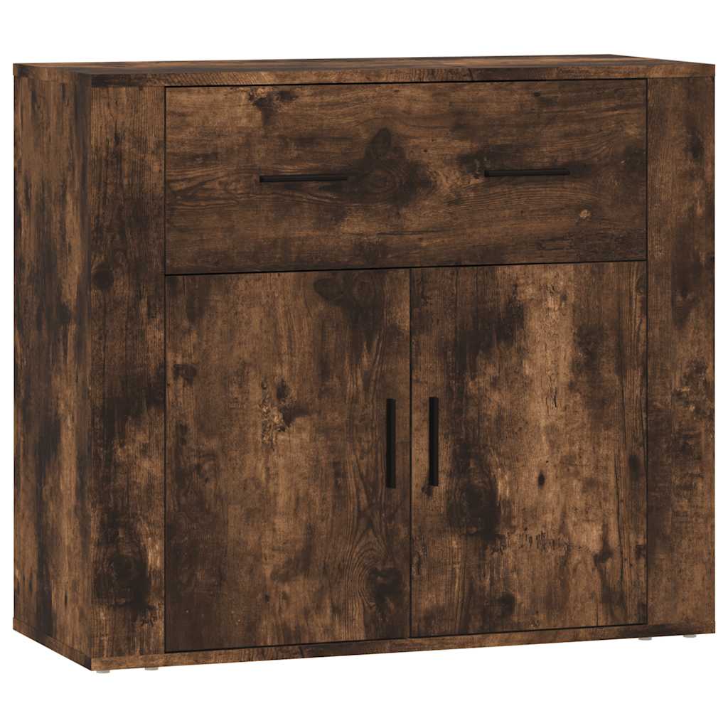vidaXL Sideboards 3 pcs Smoked Oak Engineered Wood 5