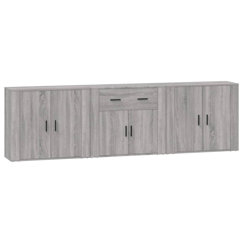 vidaXL Sideboards 3 pcs Grey Sonoma Engineered Wood 2