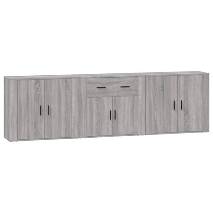 vidaXL Sideboards 3 pcs Grey Sonoma Engineered Wood 2
