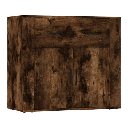 Sideboards 3 pcs Engineered Wood Smoked oak