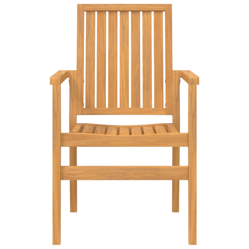 vidaXL Stackable Garden Chairs 2 pcs 56.5x57.5x91 cm Solid Wood Teak 4