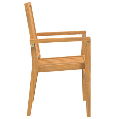vidaXL Stackable Garden Chairs 2 pcs 56.5x57.5x91 cm Solid Wood Teak 5