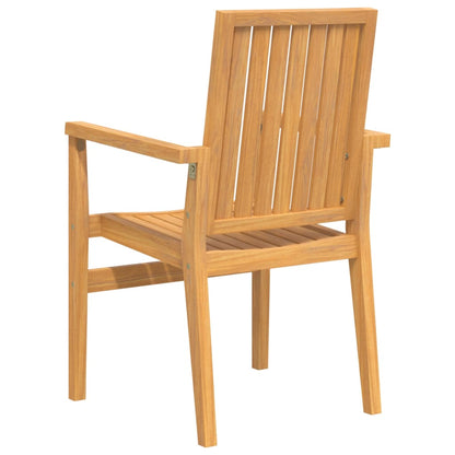 vidaXL Stackable Garden Chairs 2 pcs 56.5x57.5x91 cm Solid Wood Teak 6