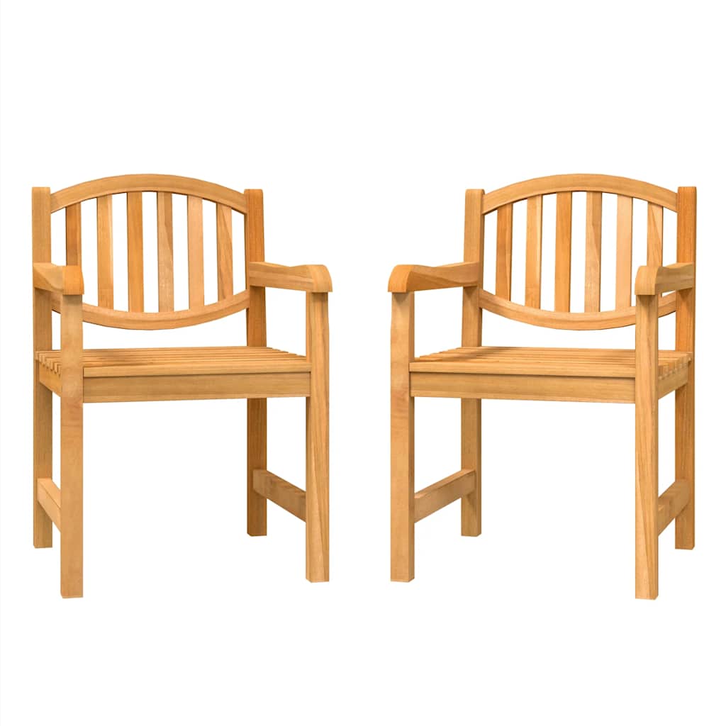 vidaXL Garden Chairs 2 pcs 58x59x88 cm Solid Wood Teak 2