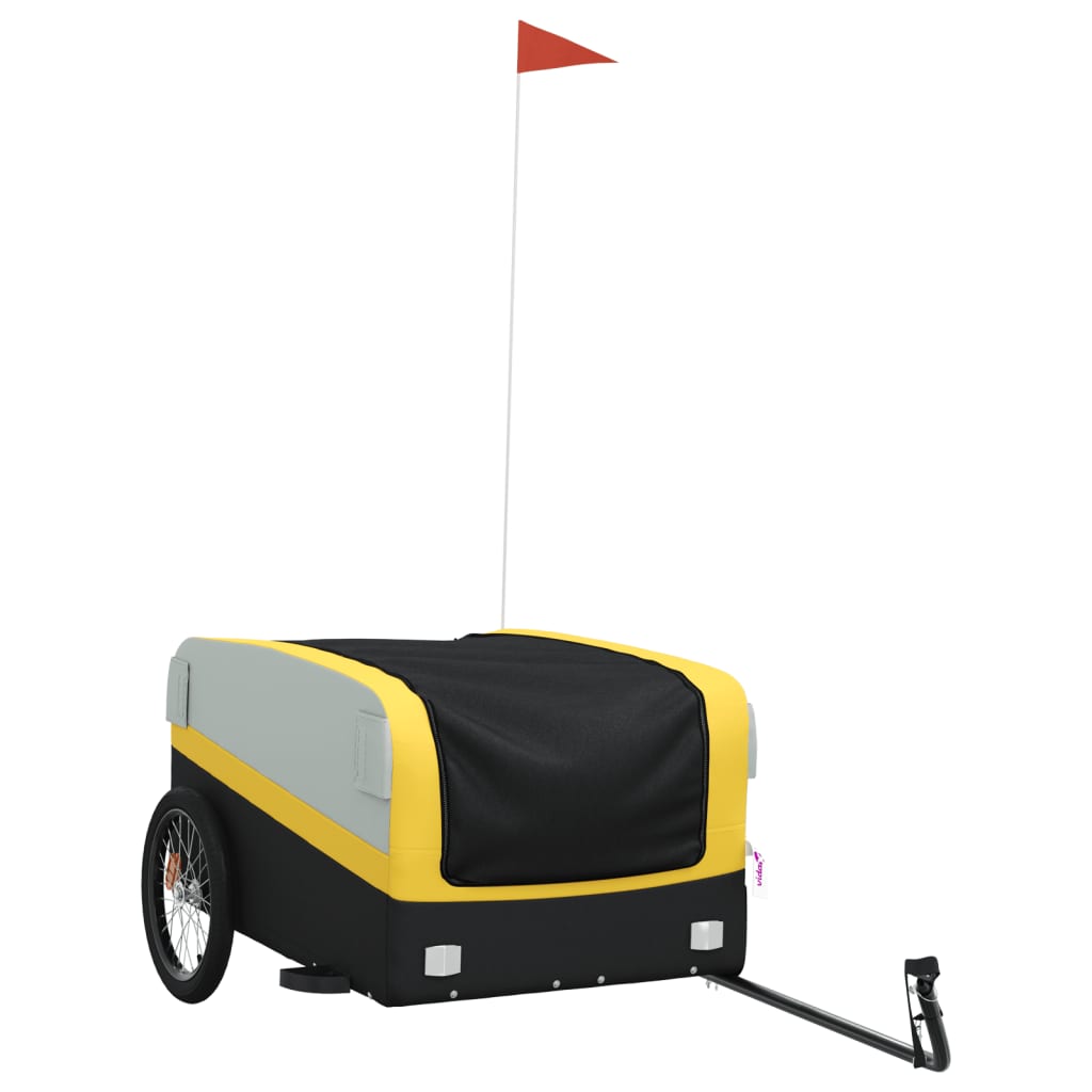 Bike Trailer Black and 45 kg Iron Width 137 cm Yellow