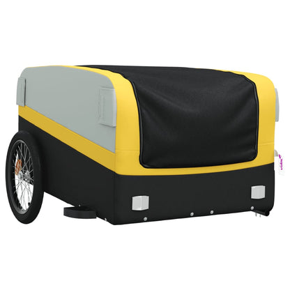 Bike Trailer Black and 45 kg Iron Width 137 cm Yellow