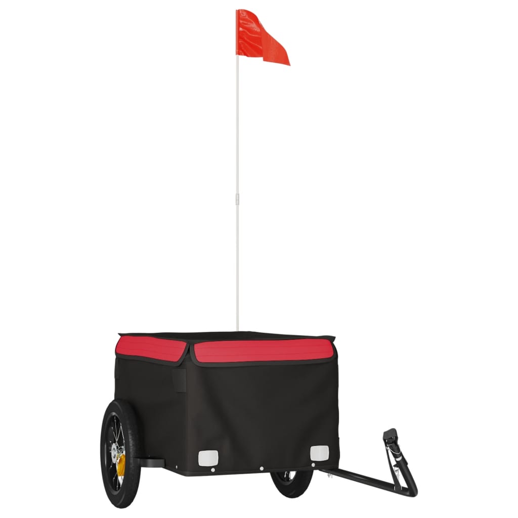 Bike Trailer Black and 30 kg Iron Height 44 cm Red