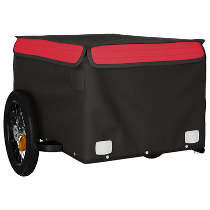 Bike Trailer Black and 30 kg Iron Height 44 cm Red