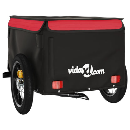 Bike Trailer Black and 30 kg Iron Height 44 cm Red