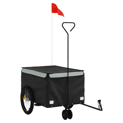 Bike Trailer Black and 30 kg Iron Height 45 cm Grey