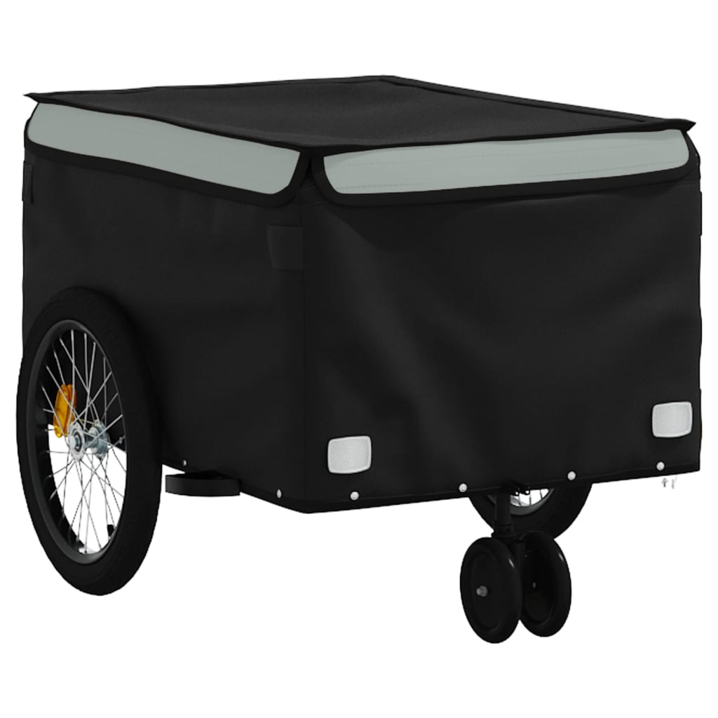 Bike Trailer Black and 30 kg Iron Height 45 cm Grey