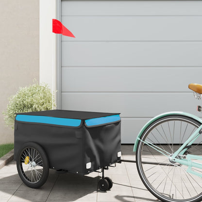 Bike Trailer Black and 30 kg Iron Height 45 cm Blue