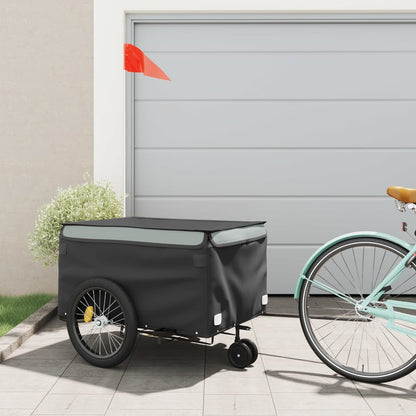 Bike Trailer Black and 45 kg Iron Height 59 cm Grey 137 cm 68 cm