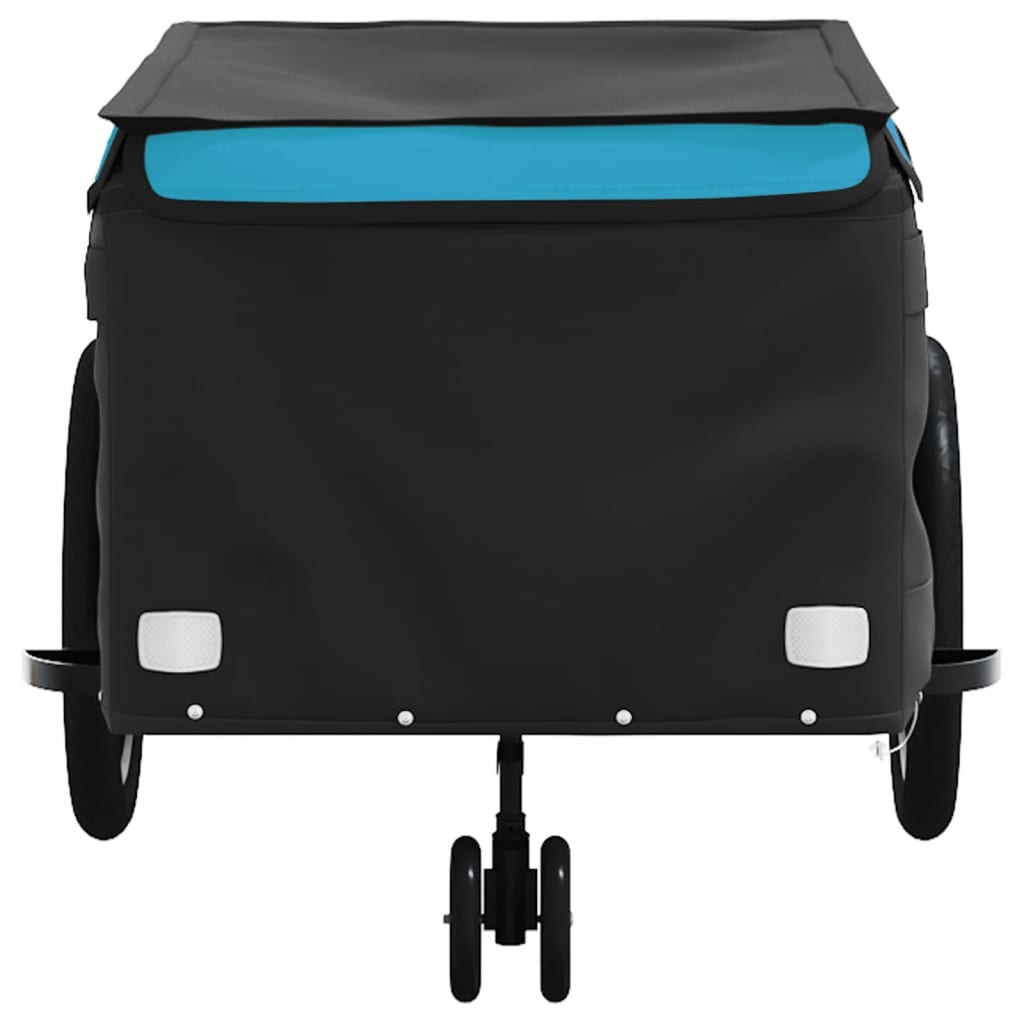 Bike Trailer Black and 45 kg Iron Height 59 cm Blue 137 cm 68 cm