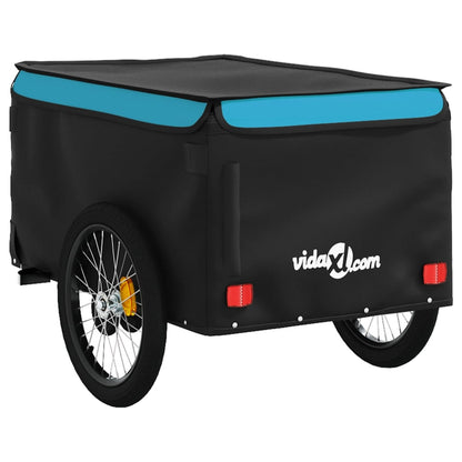 Bike Trailer Black and 45 kg Iron Height 59 cm Blue 137 cm 68 cm