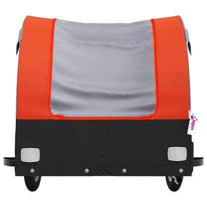 Bike Trailer Black and 30 kg Iron Height 53 cm Orange 123 cm 52 cm