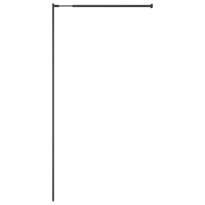vidaXL Walk-in Shower Wall with Shelf Black 118x190 cm ESG Glass&Aluminium 6