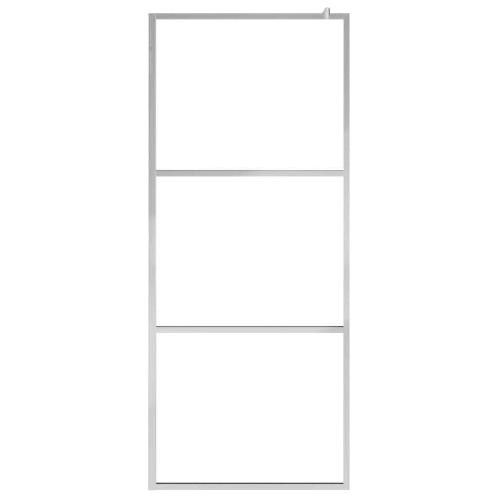 vidaXL Walk-in Shower Wall with Shelf Chrome 115x195 cm ESG Glass&Aluminium 4