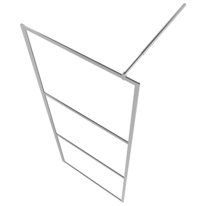 vidaXL Walk-in Shower Wall with Shelf Chrome 115x195 cm ESG Glass&Aluminium 5