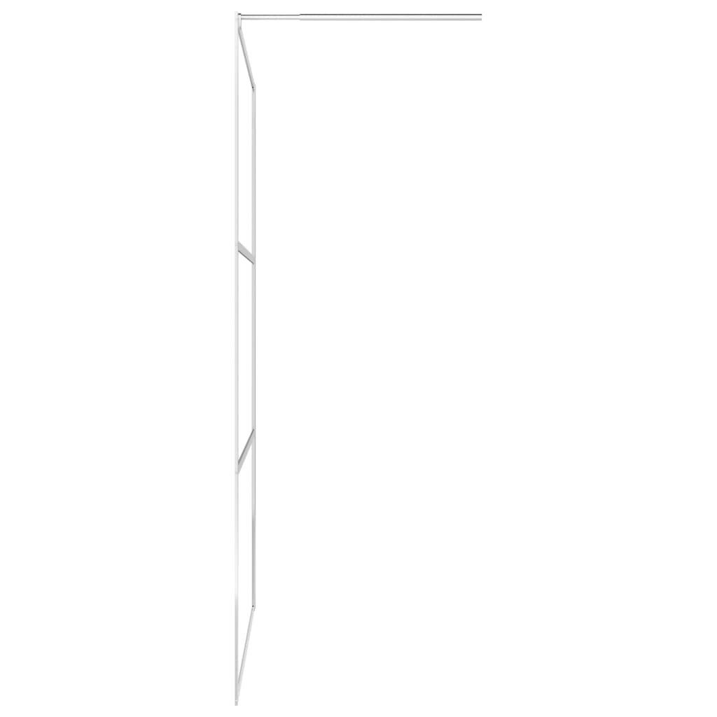 vidaXL Walk-in Shower Wall with Shelf Chrome 115x195 cm ESG Glass&Aluminium 6