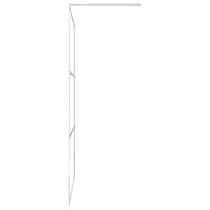 vidaXL Walk-in Shower Wall with Shelf Chrome 115x195 cm ESG Glass&Aluminium 6