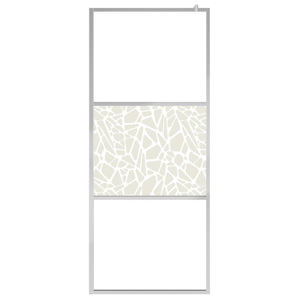 vidaXL Walk-in Shower Wall with Shelf Chrome 115x195 cm ESG Glass&Aluminium 4