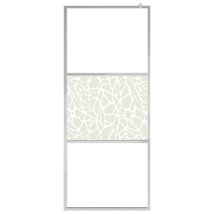 vidaXL Walk-in Shower Wall with Shelf Chrome 115x195 cm ESG Glass&Aluminium 4