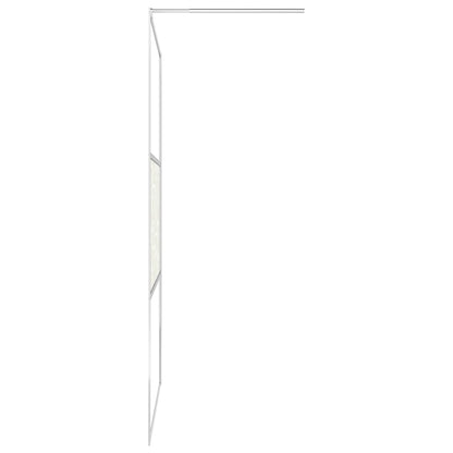 vidaXL Walk-in Shower Wall with Shelf Chrome 115x195 cm ESG Glass&Aluminium 6