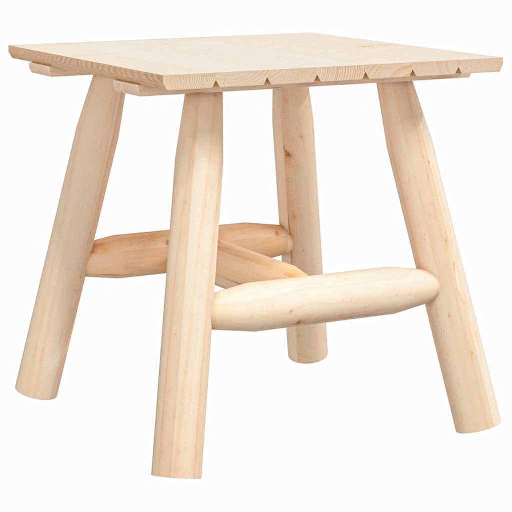 3 Piece Garden Lounge Set Solid Wood Spruce Natural 2x chair + table