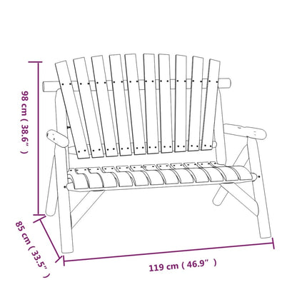 vidaXL 3 Piece Garden Lounge Set Solid Wood Spruce 6