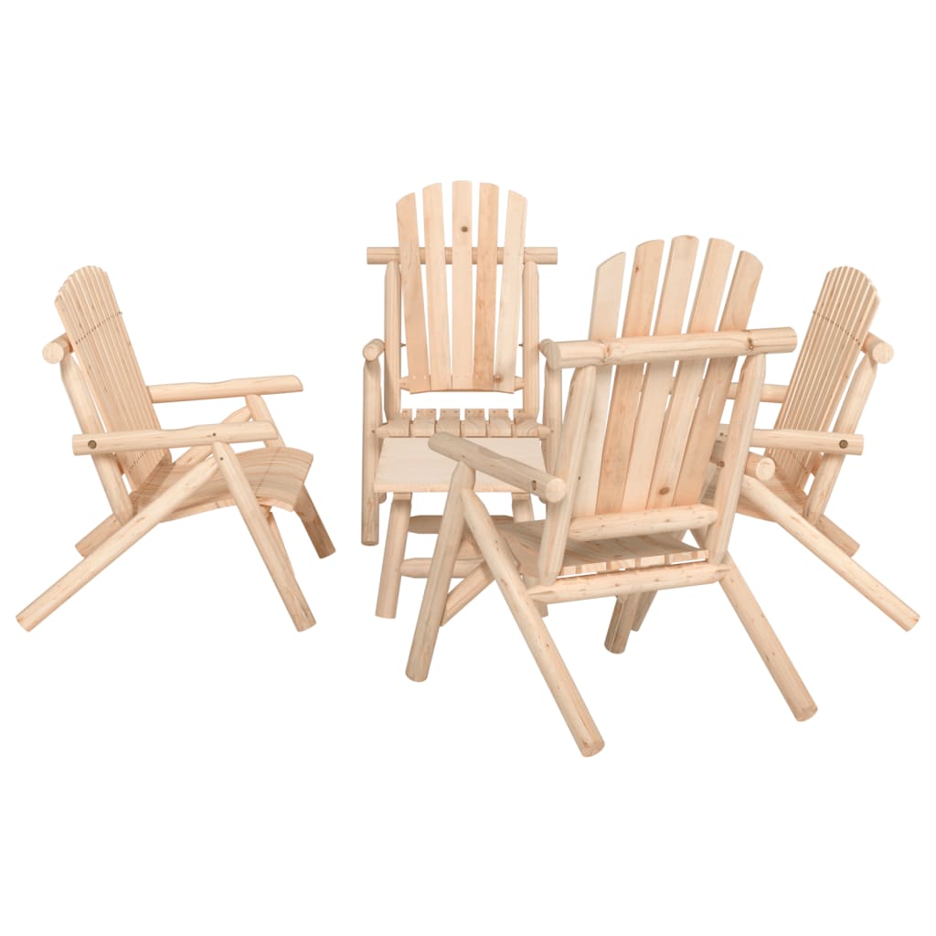 vidaXL 3 Piece Garden Lounge Set Solid Wood Spruce Natural