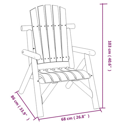 vidaXL 3 Piece Garden Lounge Set Solid Wood Spruce 6