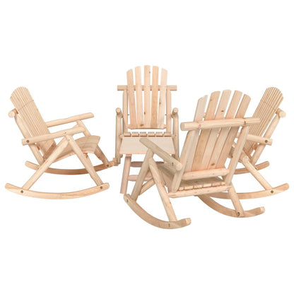 vidaXL 3 Piece Garden Lounge Set Solid Wood Spruce Natural