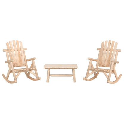vidaXL 3 Piece Garden Lounge Set Solid Wood Spruce 1