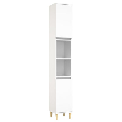 vidaXL 3 Piece Bathroom Furniture Set White Engineered Wood 6