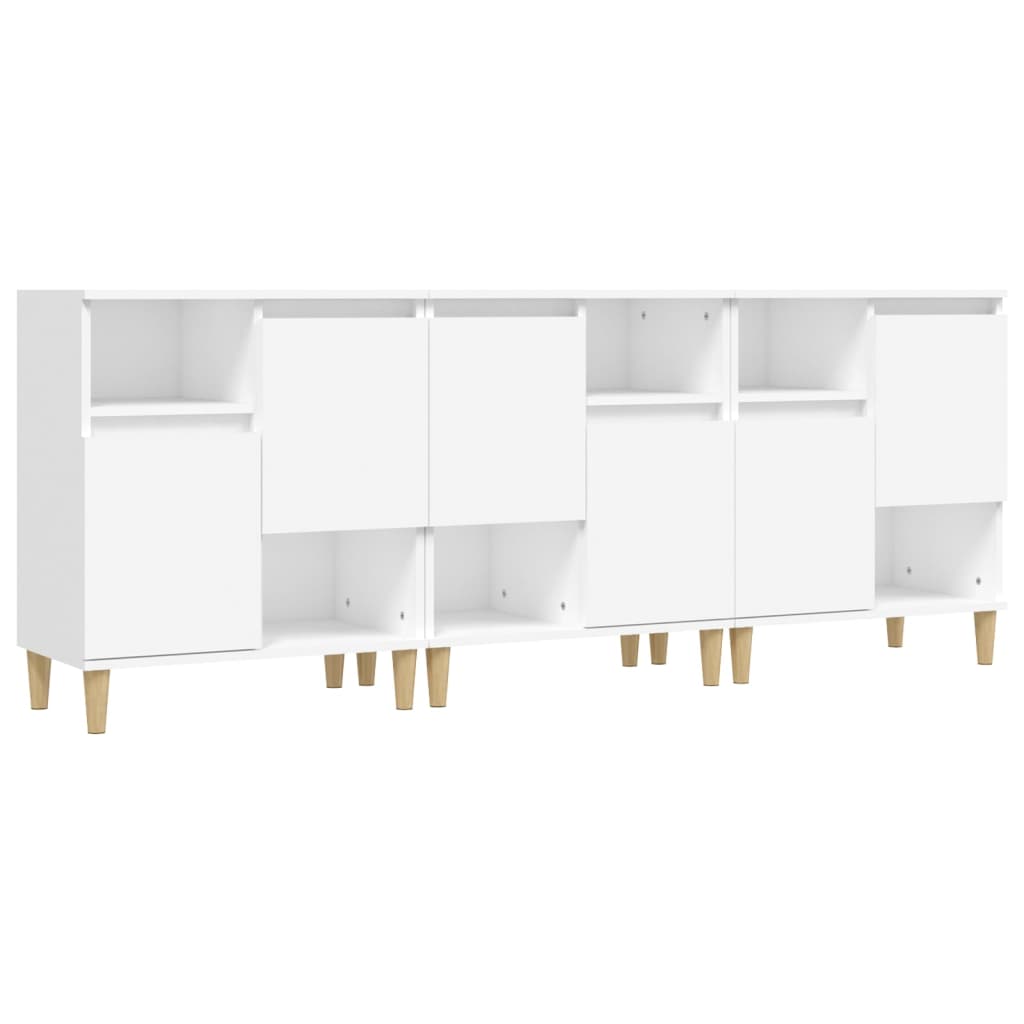 vidaXL Sideboards 3 pcs White 60x35x70 cm Engineered Wood 2