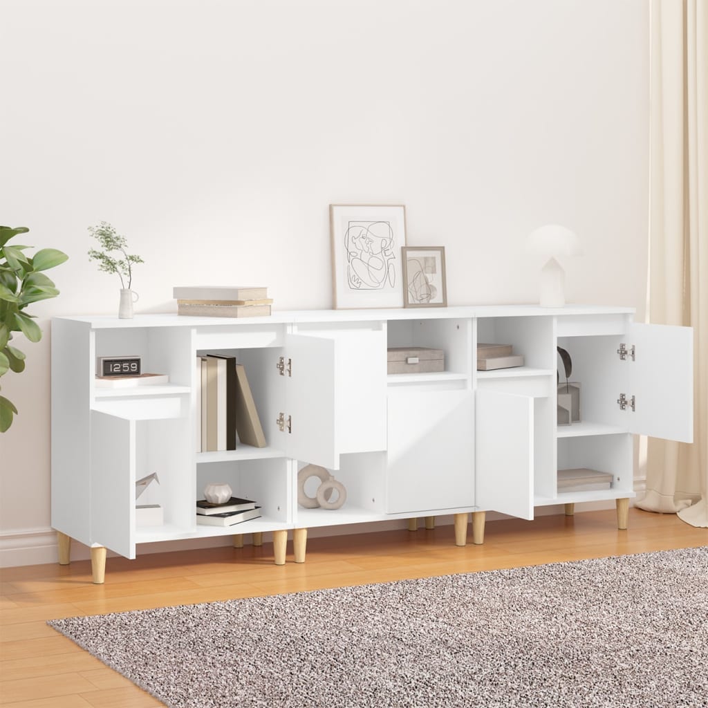 vidaXL Sideboards 3 pcs White 60x35x70 cm Engineered Wood 3