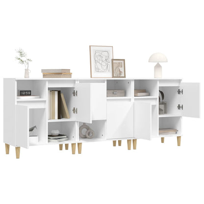 vidaXL Sideboards 3 pcs White 60x35x70 cm Engineered Wood 4