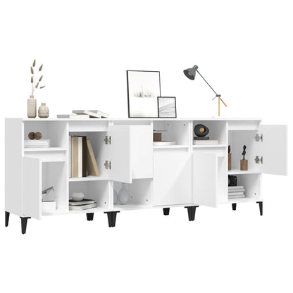 vidaXL Sideboards 3 pcs White 60x35x70 cm Engineered Wood 4