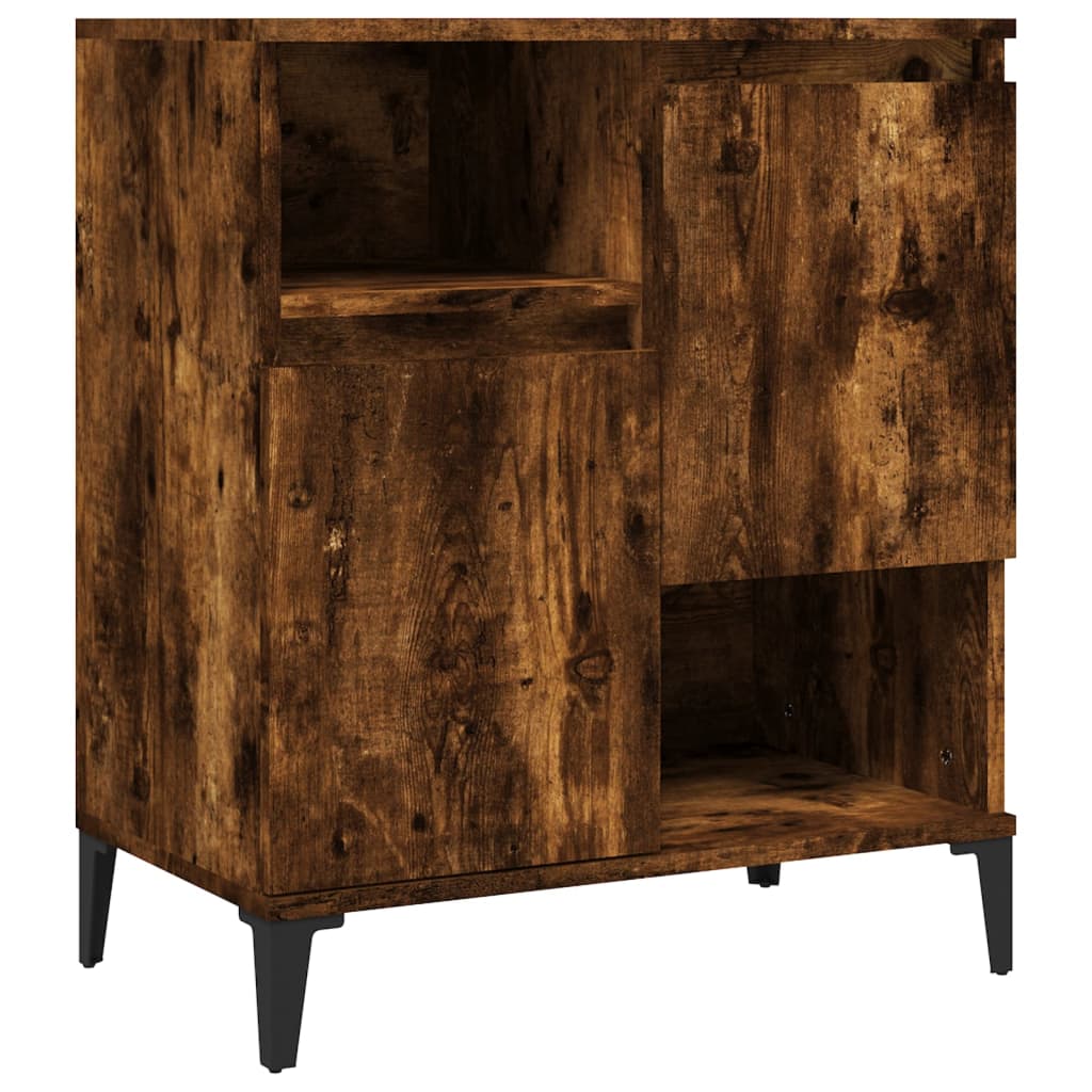 vidaXL Sideboards 3 pcs Smoked Oak 60x35x70 cm Engineered Wood 5