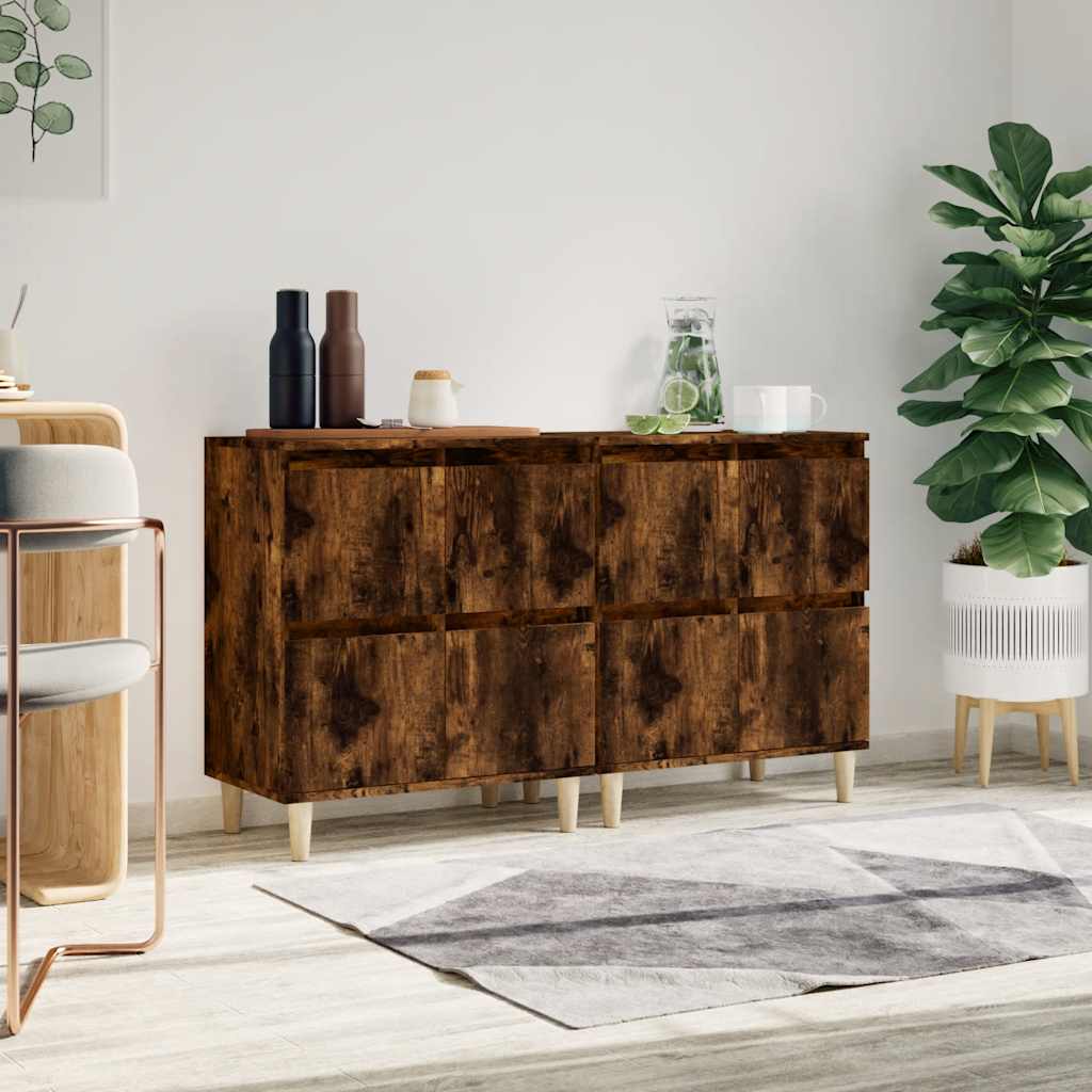 Sideboards 60x35x70 cm Engineered Wood 2 pcs Smoked oak