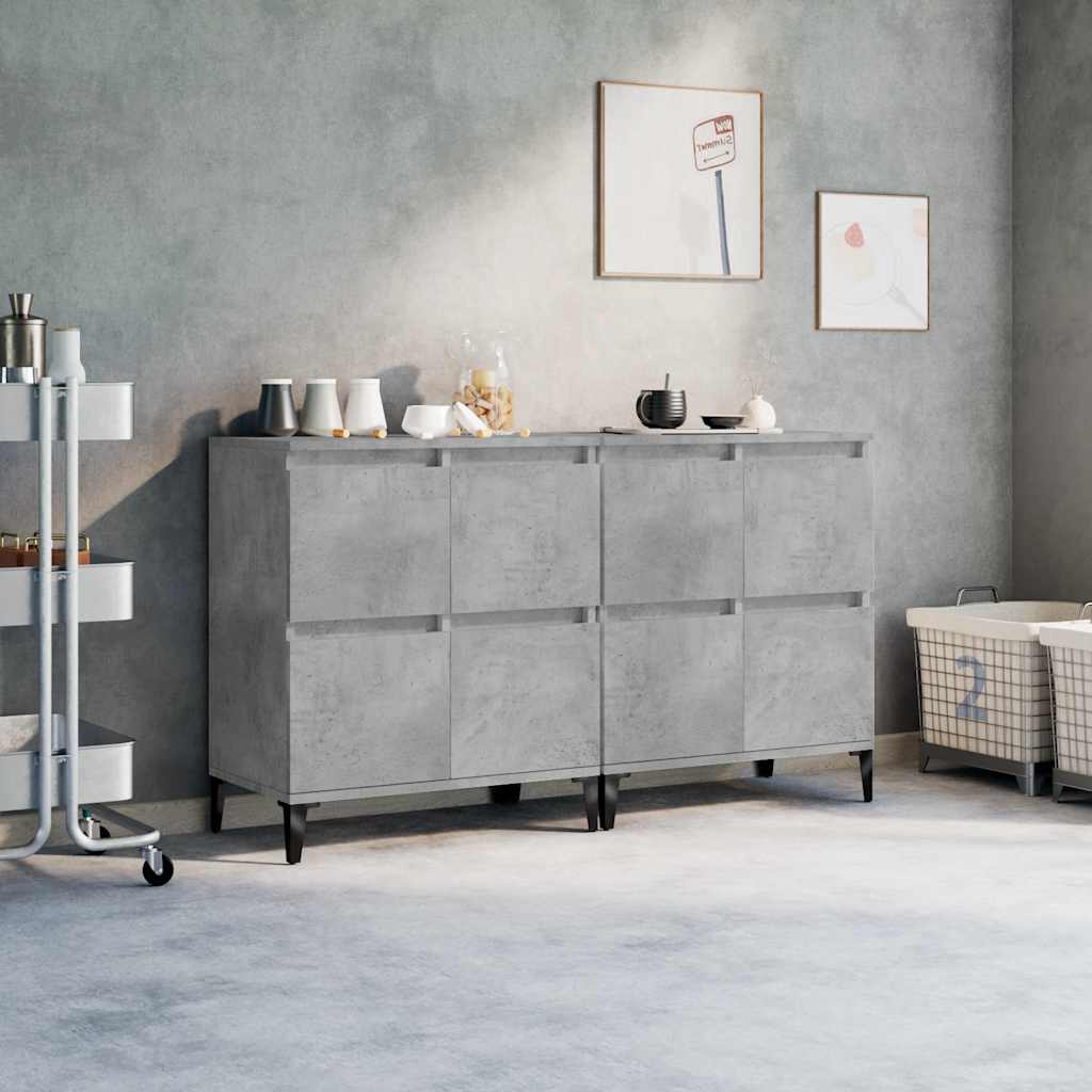 Sideboards 60x35x70 cm Engineered Wood 2 pcs Concrete grey