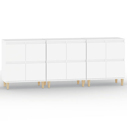 vidaXL Sideboards 3 pcs White 60x35x70 cm Engineered Wood 2