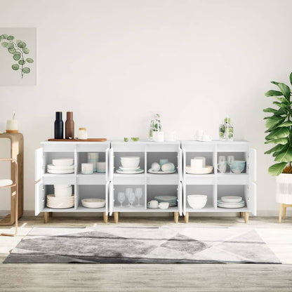 vidaXL Sideboards 3 pcs White 60x35x70 cm Engineered Wood 3