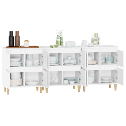 vidaXL Sideboards 3 pcs White 60x35x70 cm Engineered Wood 5