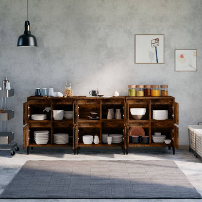 vidaXL Sideboards 3 pcs Smoked Oak 60x35x70 cm Engineered Wood 3