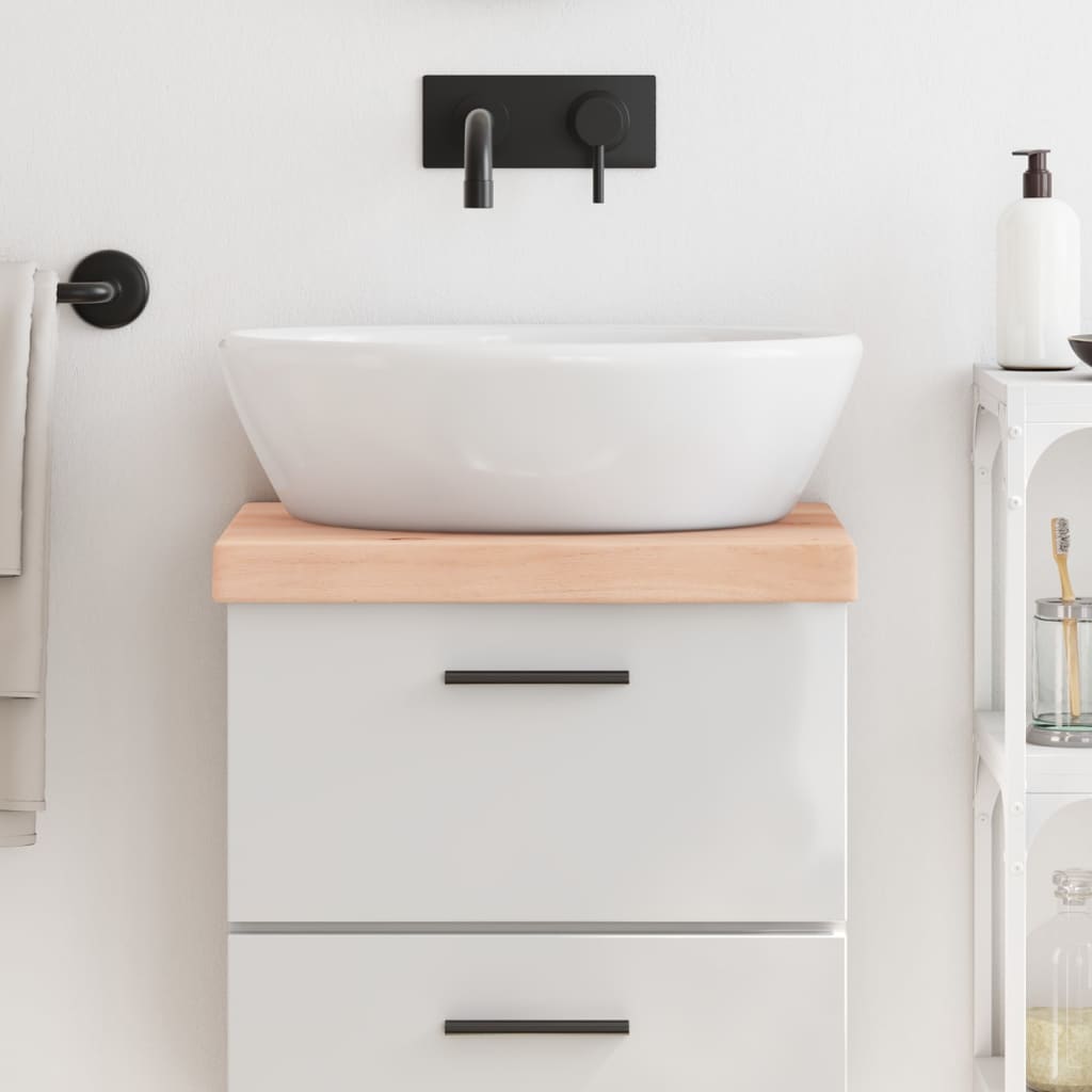 Bathroom Countertop 40x40x(2-6) Untreated Solid Wood Natural 40 cm
