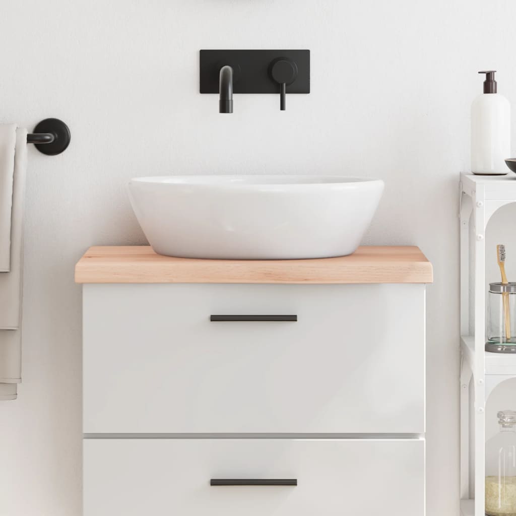 Bathroom Countertop 40x40x(2-4) Untreated Solid Wood Natural 60 cm