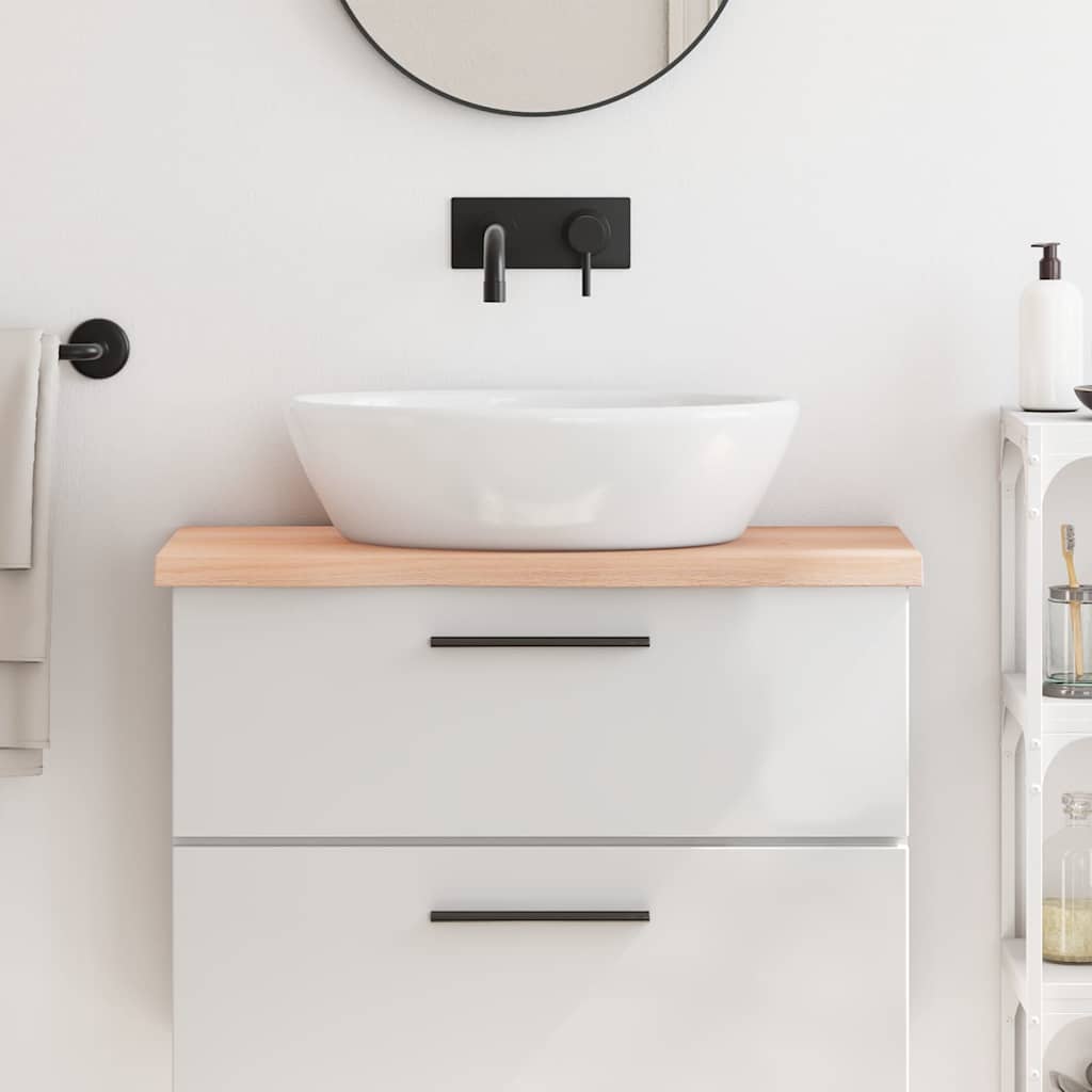Bathroom Countertop 40x40x(2-4) Untreated Solid Wood Natural 80 cm