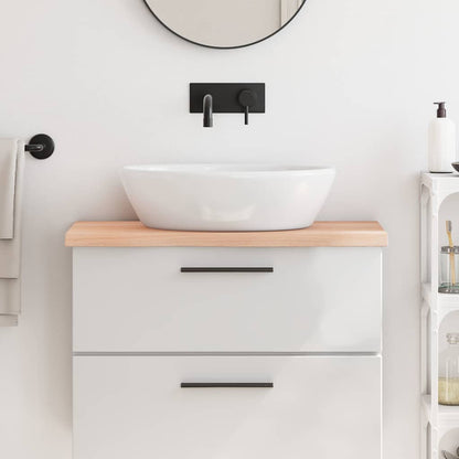 Bathroom Countertop 40x40x(2-4) Untreated Solid Wood Natural 80 cm
